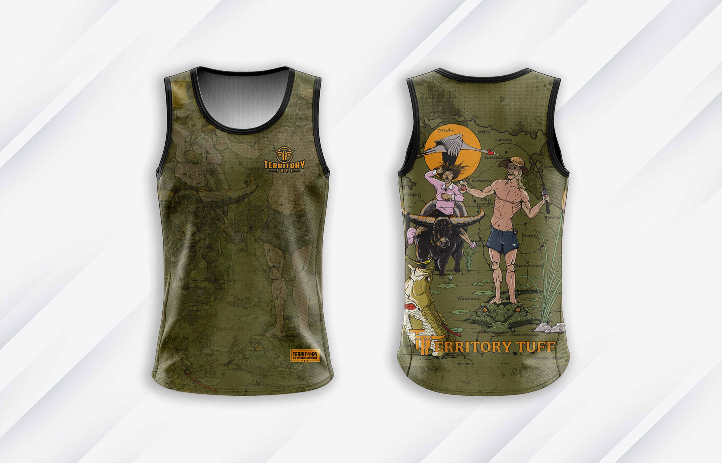 Territory Tuff Runoff Collection - Floodplain Green Singlet