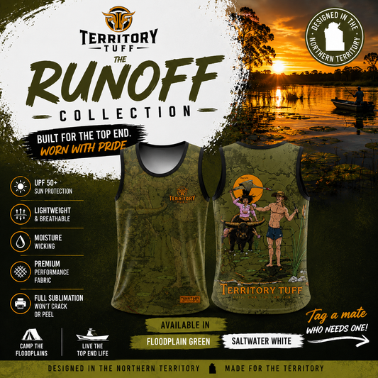 Territory Tuff Runoff Collection - Floodplain Green Singlet
