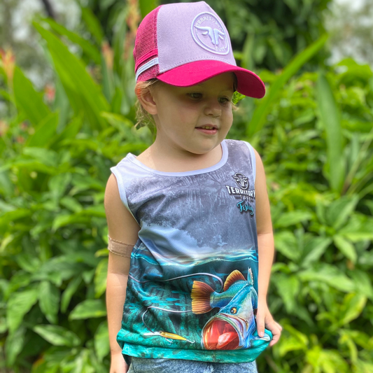 Territory Tuff Fishing Singlet - Kids